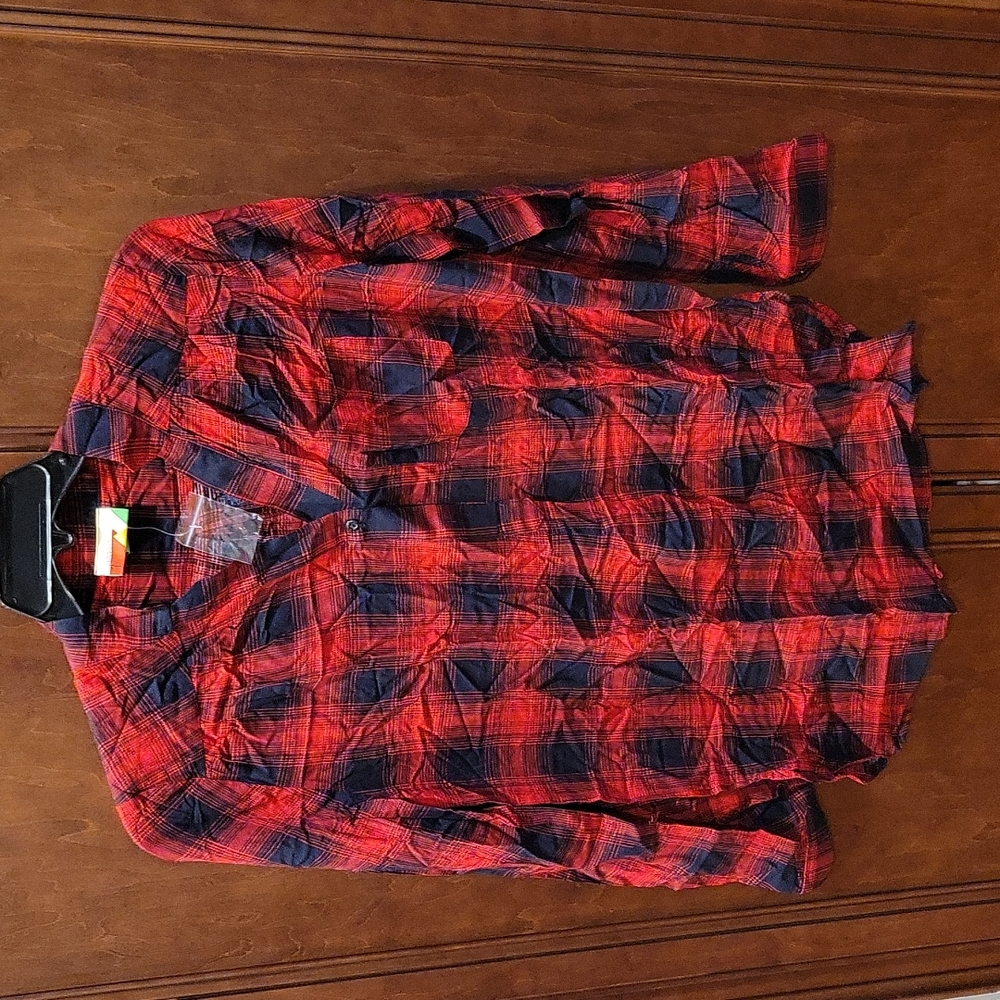 Fervour Black Red Plaid Top Bonfire Stories